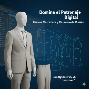 Domina el Patronaje Digital – Básicos Masculinos y Desarrollo de Diseño con Optitex PDS 25